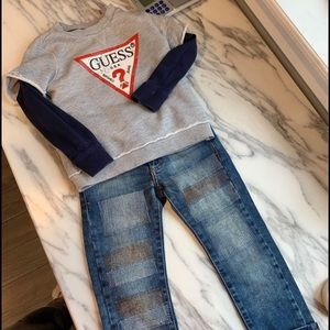 Guess jeans and sweater